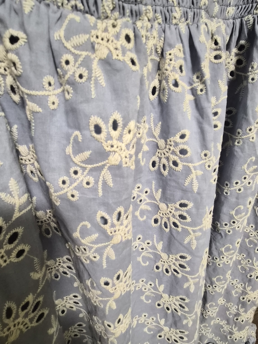 Baltic Born Piper Eyelet Midi Dress Blue And Ivory - Picture 6 of 10